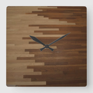Hardwood Floor Wall Clock