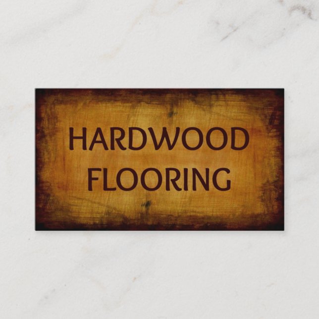 Hardwood Flooring Antique Wood Business Card (Front)