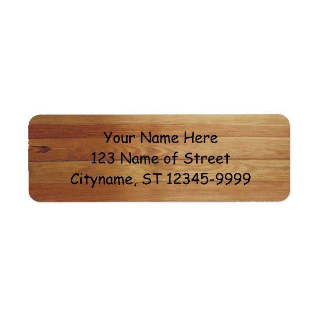 Hardwood Return Address Label (Front)