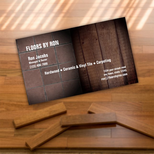 Hardwood, Tile and Carpeting Company Business Card (Creator Uploaded)