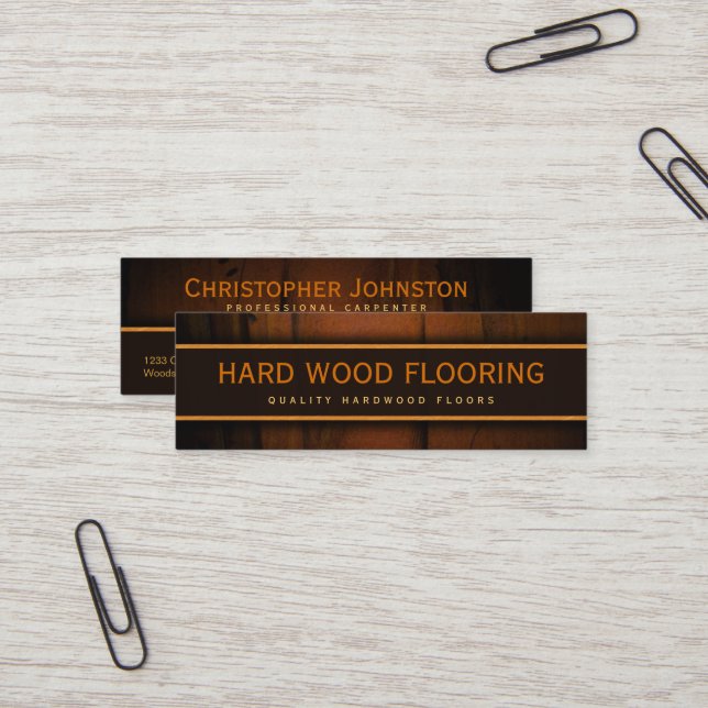 Hardwood Wooden Floors Flooring Wood Card Template (Front/Back In Situ)