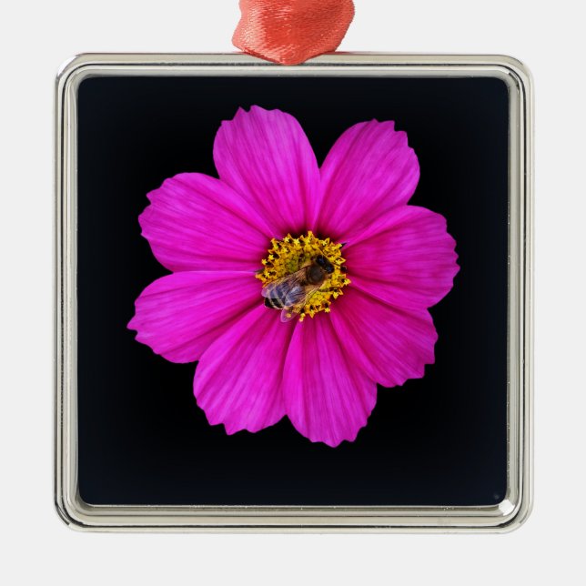 hardworking bee metal ornament (Front)