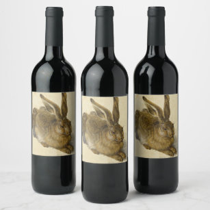 Hare, 1502 by Albrecht Durer Wine Label