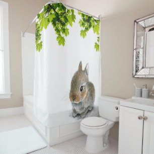 Hare 61 Rabbit Shower Curtain