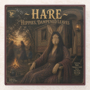 Hare Album: a Parody Glass Coaster