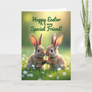 Hare And Daisy Friend Card