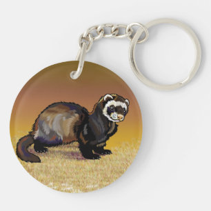 hare and ferret key ring