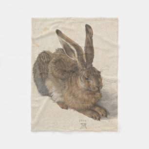Hare (by Albrecht Dürer) Fleece Blanket