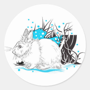 Hare Classic Round Sticker