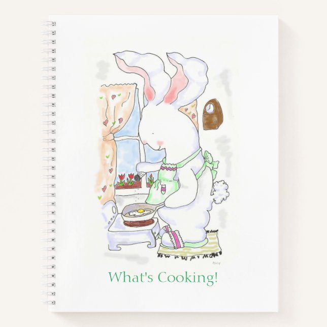 Hare Cook  8.5" x 11" Recipe Journal (Front)