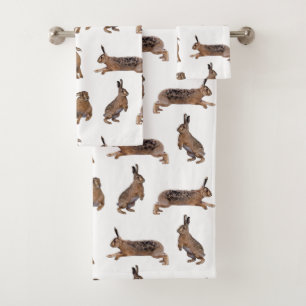 Hare Frenzy Bathroom Towel Set