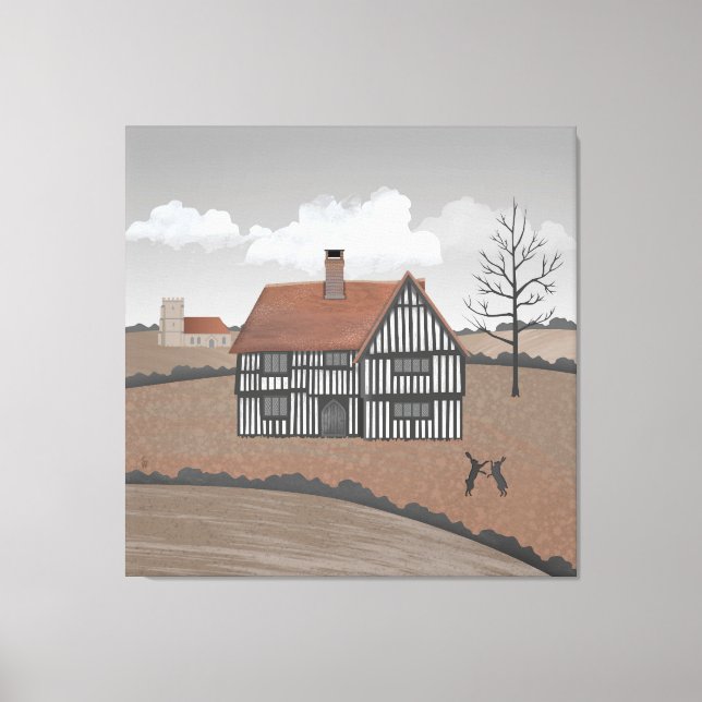 Hare House Canvas Print (Front)