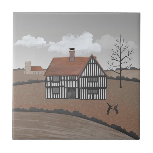 Hare House Ceramic Tile (Front)
