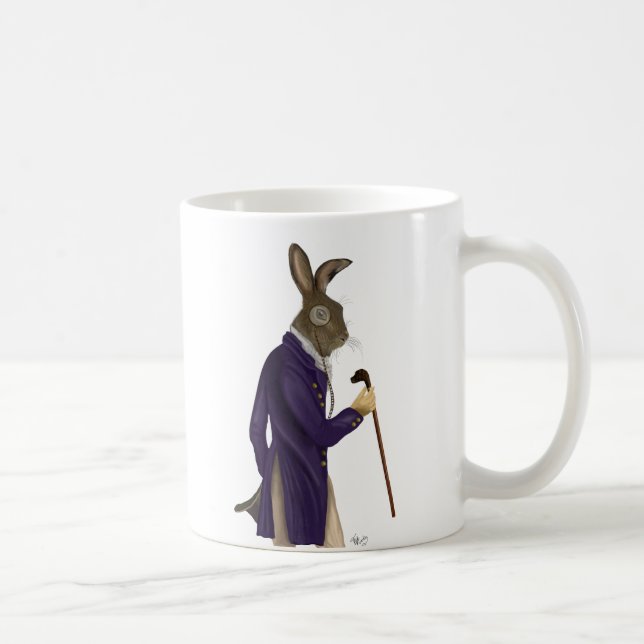 Hare In Purple Coat 2 Coffee Mug (Right)