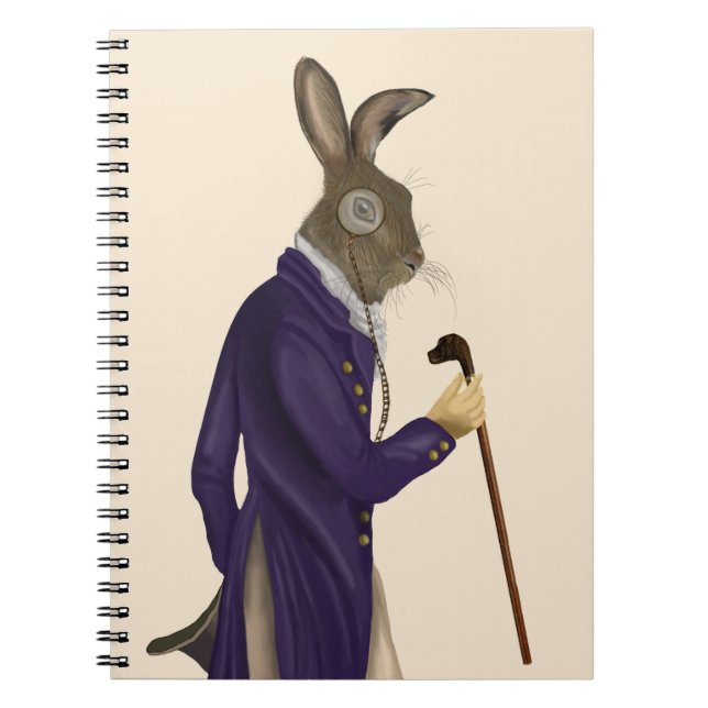 Hare In Purple Coat 2 Notebook (Front)