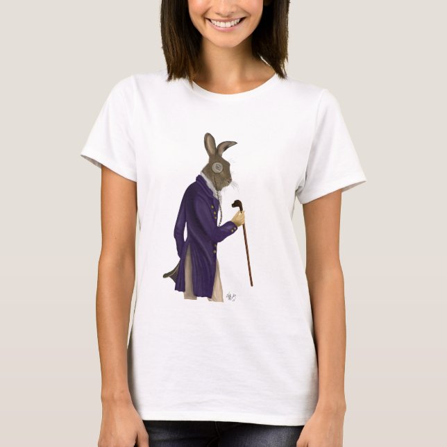 Hare In Purple Coat 2 T-Shirt (Front)