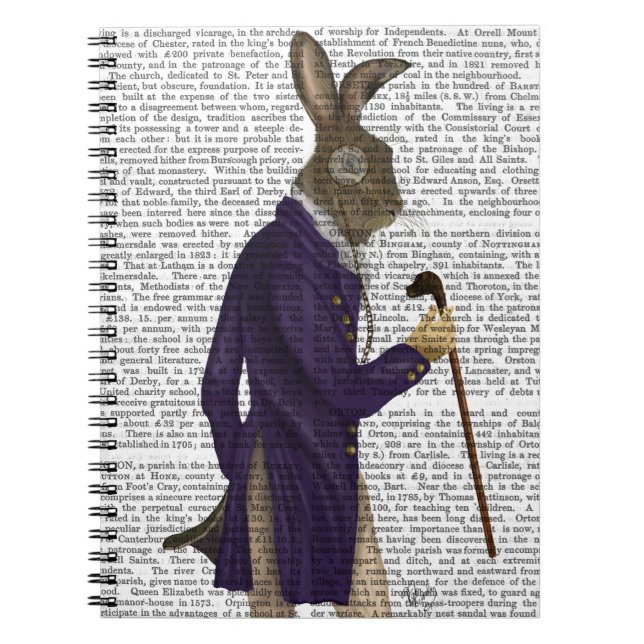 Hare In Purple Coat Notebook (Front)