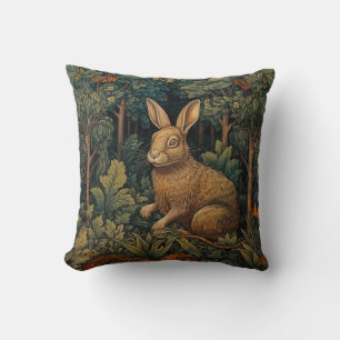 Hare In The Forest, William Morris, Cushion