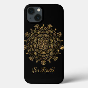 Hare Krishna art - Shree Radhe typography iPhone 13 Case