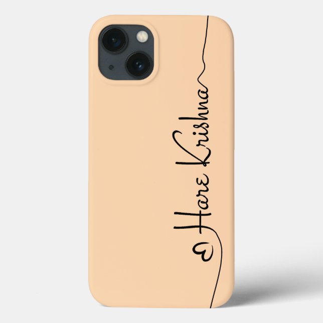 Hare Krishna art typography iPhone / iPad case (Back)