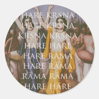 Hare Krishna Hare Rama  Classic Round Sticker