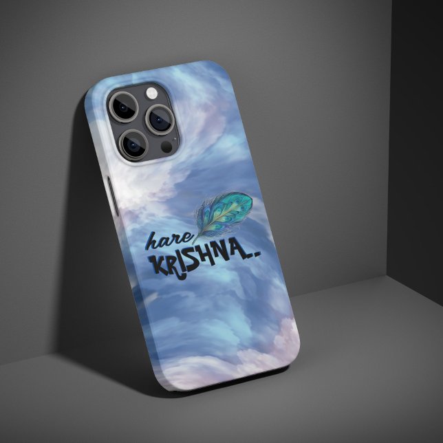 "Hare Krishna" Peacock Feather Hindu Case-Mate iPhone Case (Creator Uploaded)