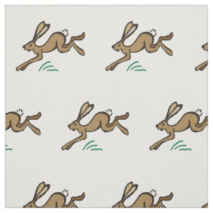 Hare leaping fabric