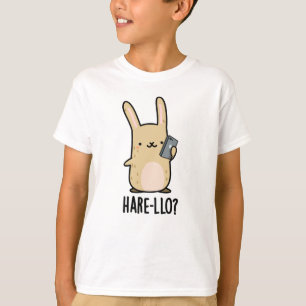 Hare-llo There Funny Hare Rabbit Pun  T-Shirt