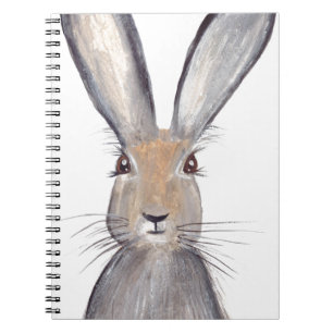Hare rabbit watercolor notebook