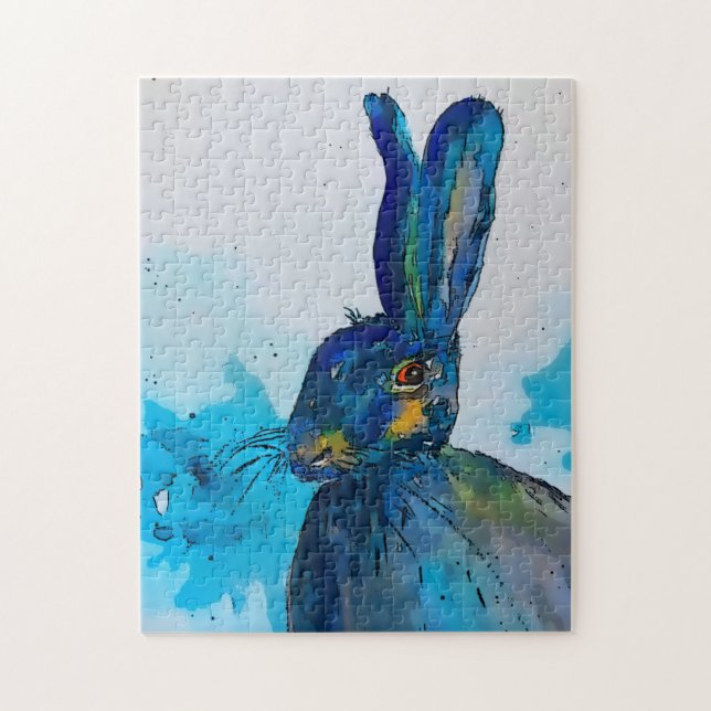 Hare Rabbit Watercolour  Jigsaw Puzzle (Vertical)