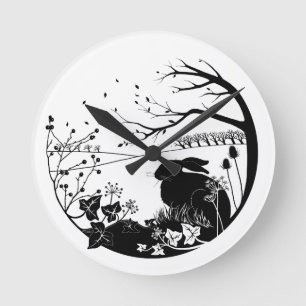 Hare Silhouette Clock