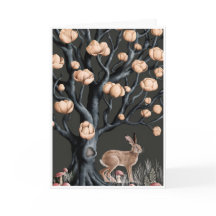 Hare Under A Magnolia Tree Birthday Greeting Card