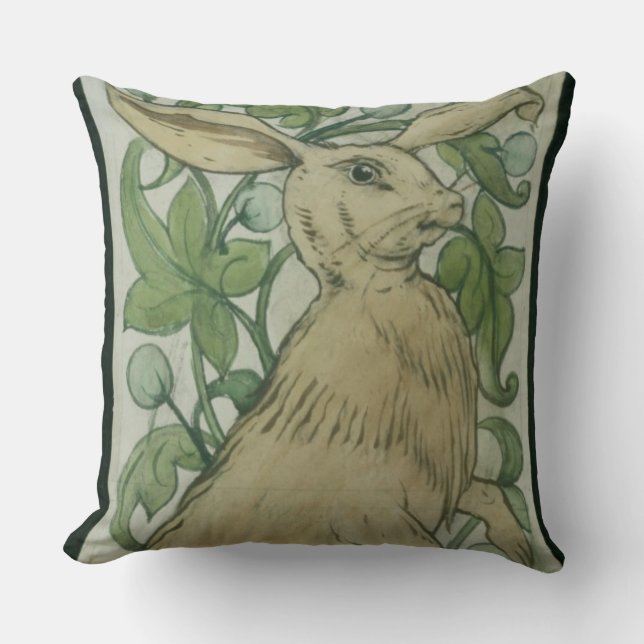 Hare (w/c on paper) cushion (Front)