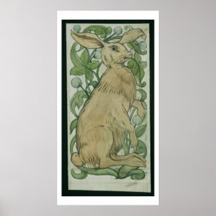 Hare (w/c on paper) poster