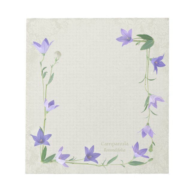 Harebell flower garland CC0339 Customisable Notepad (Front)