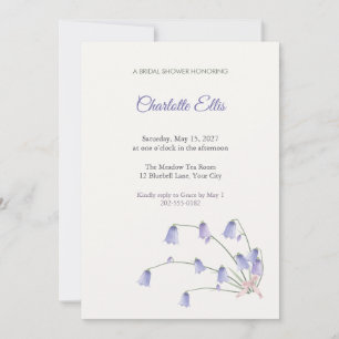 Harebell Wildflower Bridal Shower Invitation