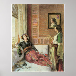 Harem life in Constantinople, 1857 Poster