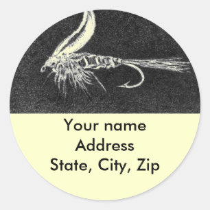 Hare's Ear nymph, fly fishing, fly tying, art Classic Round Sticker