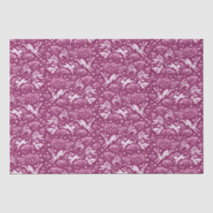 Hares Field Bunnies Rabbits Winter Pattern Fuchsia Tissue Paper