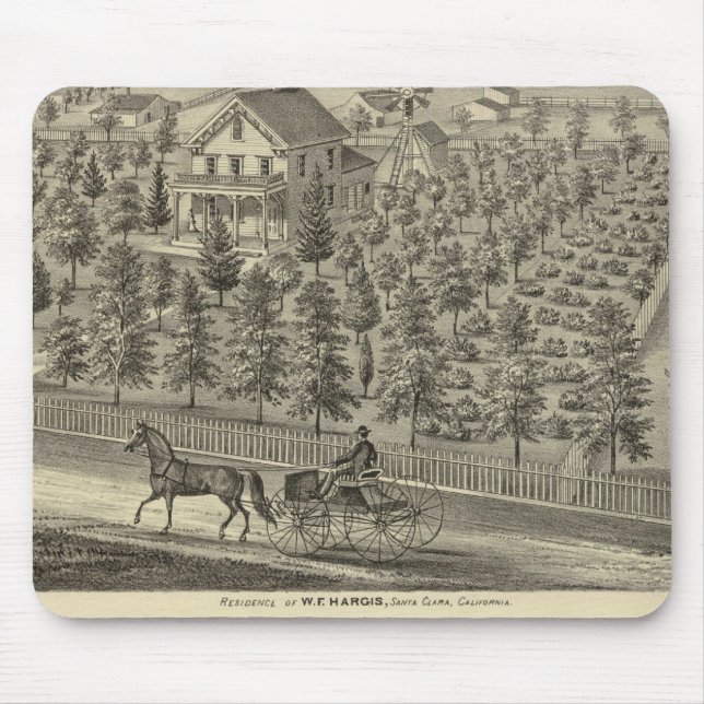 Hargis, Cheney residences Mouse Pad (Front)