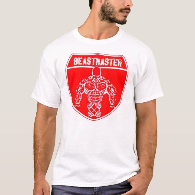 Hargis Muscle Beastmaster Red Shield T-Shirt (Front)