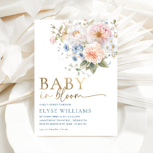 Hargrove Blue Floral Baby In Bloom Baby Shower
