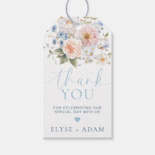 Hargrove Blue Floral Thank You Favour Gift Tags