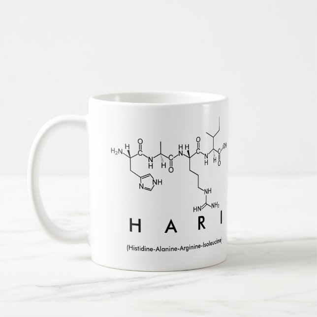 Hari peptide name mug (Left)