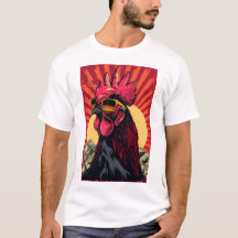 Harica Poor Rooster 2D Illustration T-shirt