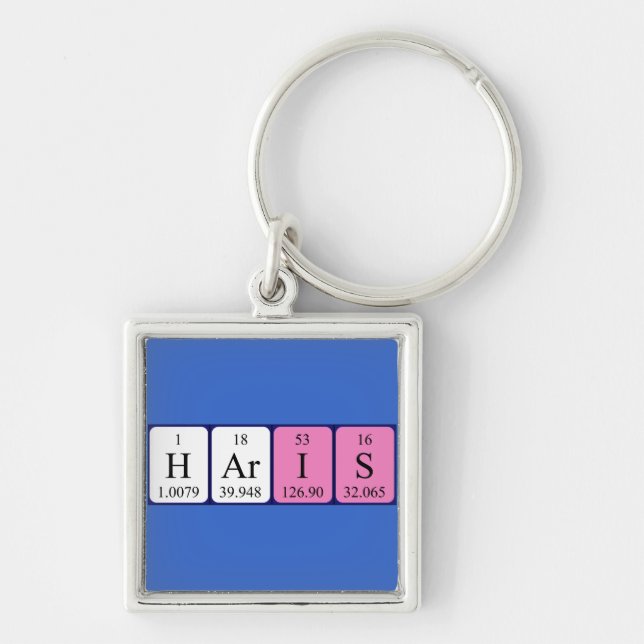 Haris periodic table name keyring (Front)