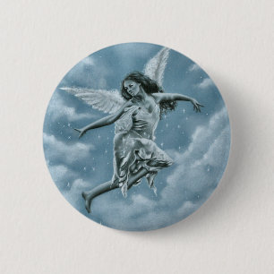 Hark christmas angel sing Button
