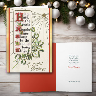 Hark the Herald Angels Vintage Image Christmas Holiday Card