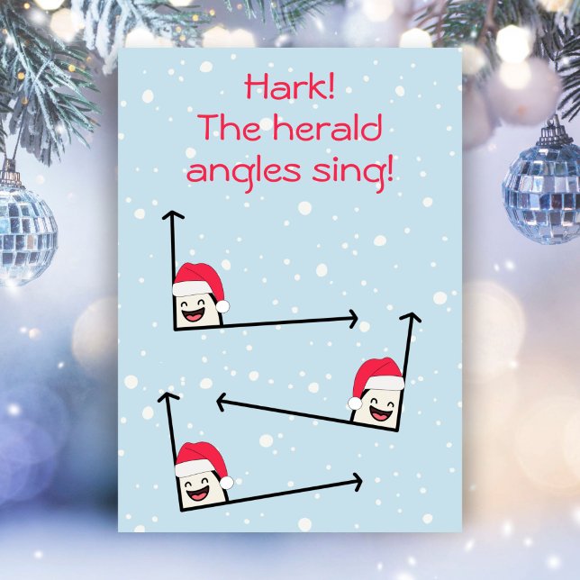 Hark the herald funny Christmas carol pun flat Holiday Card (Creator Uploaded)
