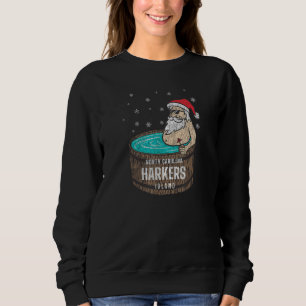 Harkers Island NC Christmas Vacationing Santa Hot  Sweatshirt